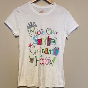 Festive White Graphic Tee for Kids